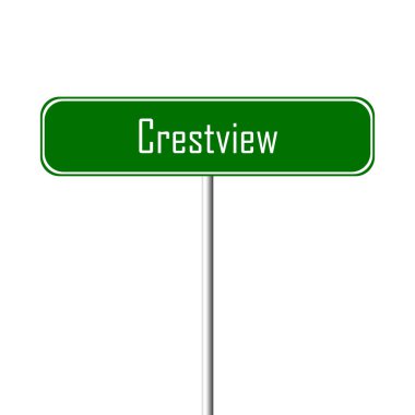 Crestview şehir işareti - yer-adı