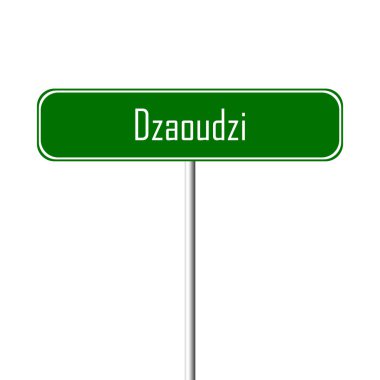 Dzaoudzi şehir işareti - yer-adı