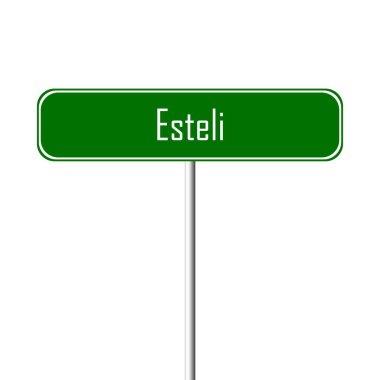 Esteli şehir işareti - yer-adı