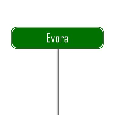 Evora şehir işareti - yer-adı