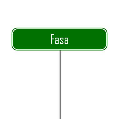 Fasa şehir işareti - yer-adı