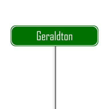 Geraldton şehir işareti - yer-adı
