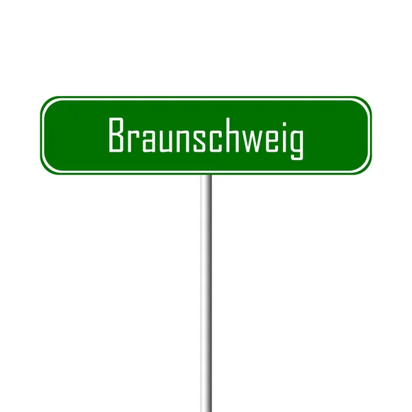 Braunschweig Town Sign Place Name Sign — Stock Photo, Image