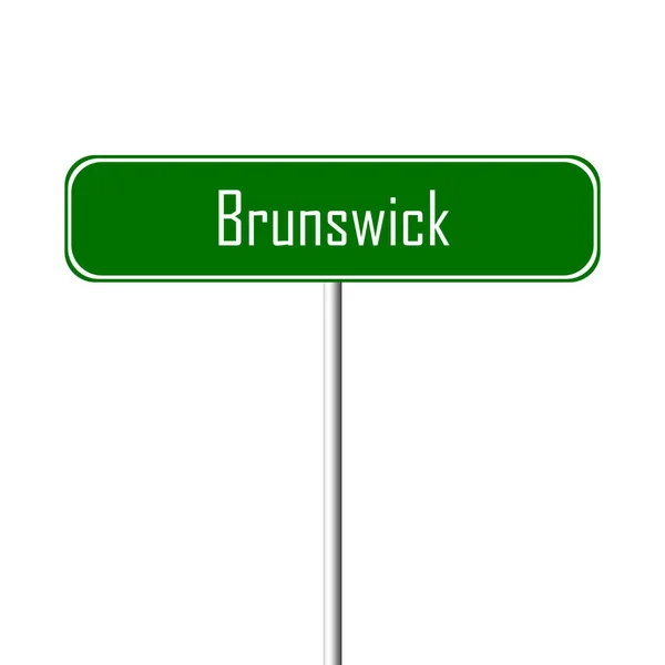 Brunswick Panneau Nom Lieu — Photo