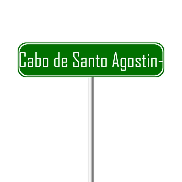 サント アゴスティーニョ 町に署名 地名標識 — ストック写真
