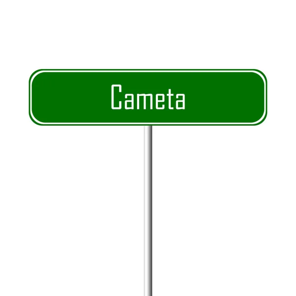 Cameta Staden Tecken Ortnamn Logga — Stockfoto