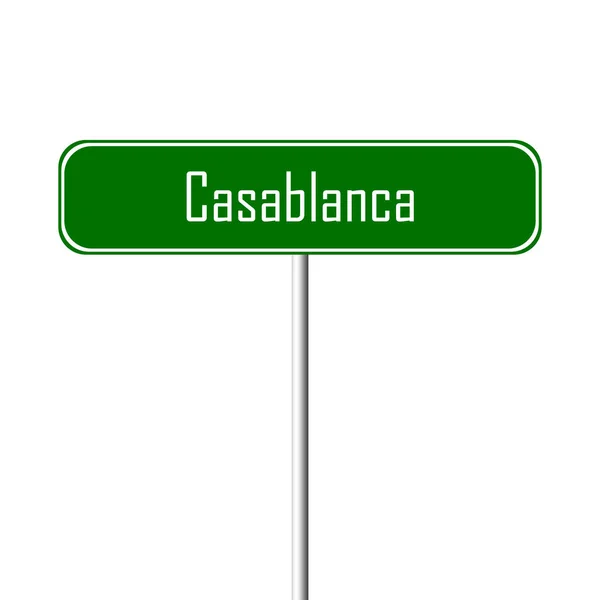 Sinal Cidade Casablanca Sinal Lugar Nome — Fotografia de Stock
