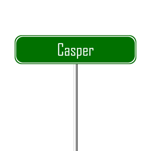 Πρόσημο Πόλη Casper Τοπωνύμιο Σημάδι — Φωτογραφία Αρχείου