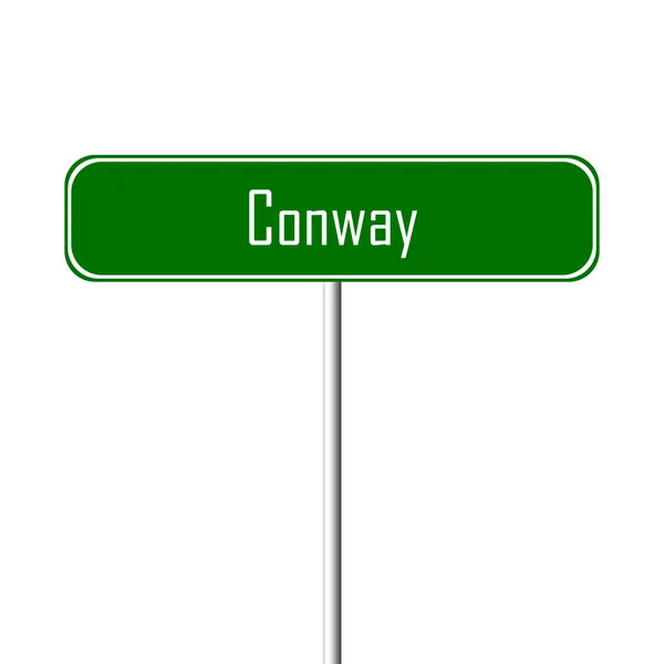 Conway Town Sign Signo Nombre Del Lugar —  Fotos de Stock