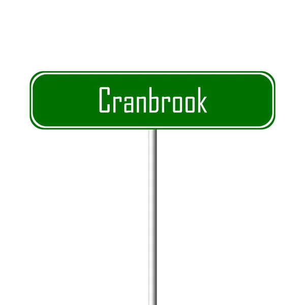 Cranbrook Město Místní Jméno Zaregistrovat — Stock fotografie