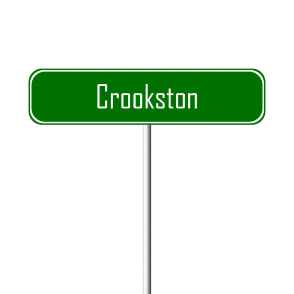 Crookston Staden Tecken Ortnamn Logga — Stockfoto