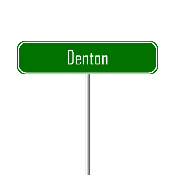 Denton Місто Знак Назва Місця Знак — стокове фото