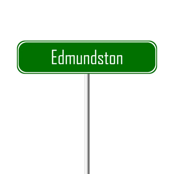 Edmundston Місто Знак Назва Місця Знак — стокове фото