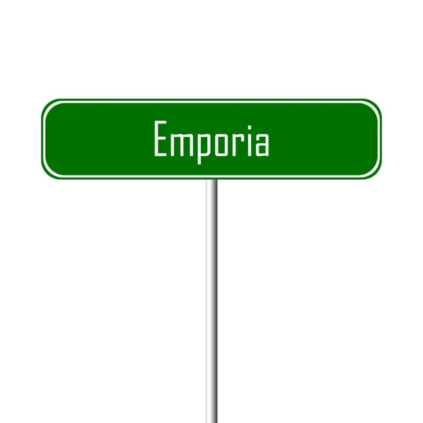 Emporia Town Sign Place Name Sign — Stock Photo, Image