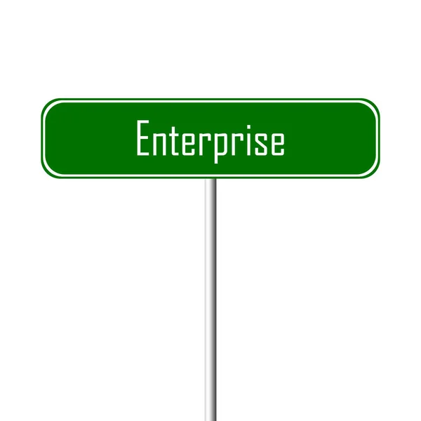 Enterprise Stad Teken Plaatsnaam Teken — Stockfoto