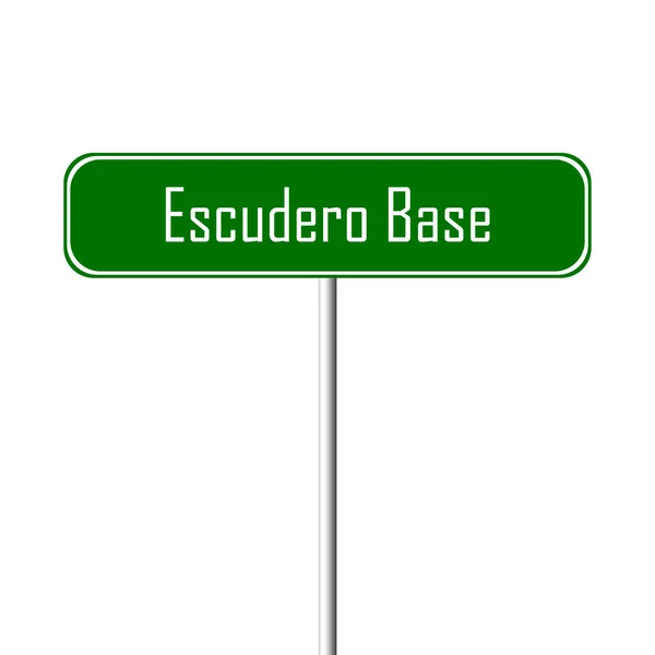 Знак Escudero Base Town Топонимический Знак — стоковое фото