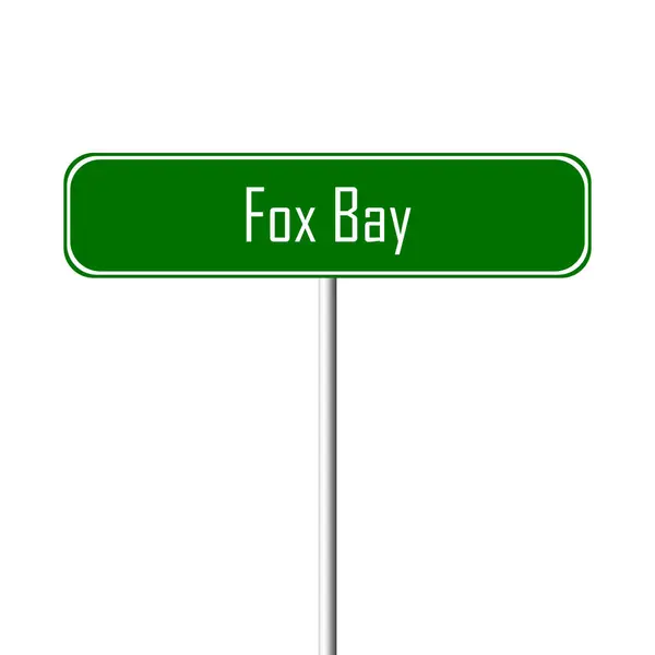Fox Bay Város Hely Neve Regisztrál — Stock Fotó