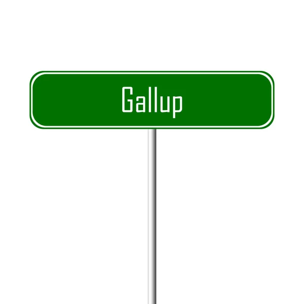 Gallup Місто Знак Назва Місця Знак — стокове фото