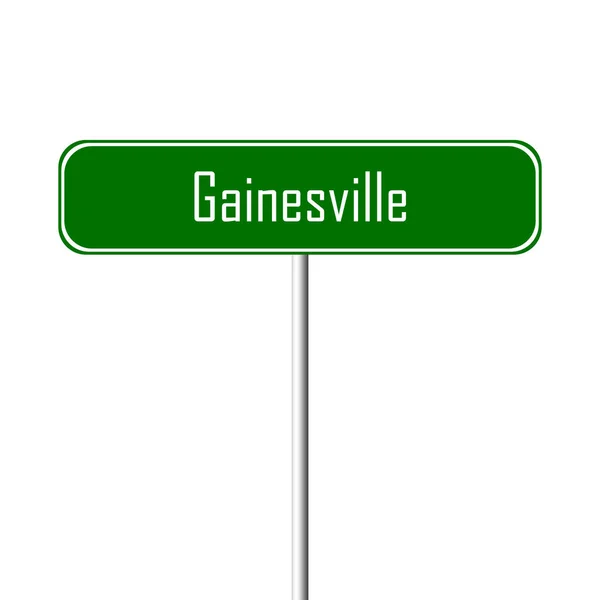 Знак Города Гейнсвилл Табличка Названием Города — стоковое фото