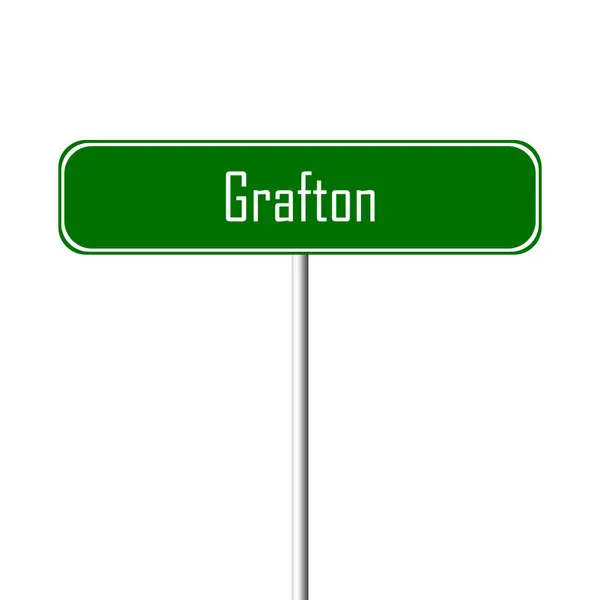 Grafton Stad Teken Plaatsnaam Teken — Stockfoto