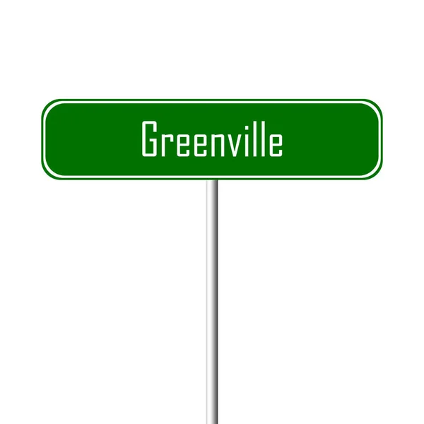 Greenville Staden Tecken Ortnamn Logga — Stockfoto