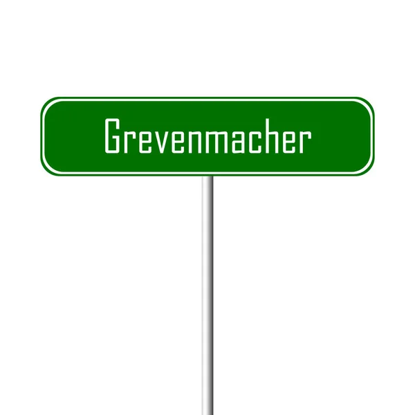 Město Grevenmacher Sign Znamení Místní Jméno — Stock fotografie