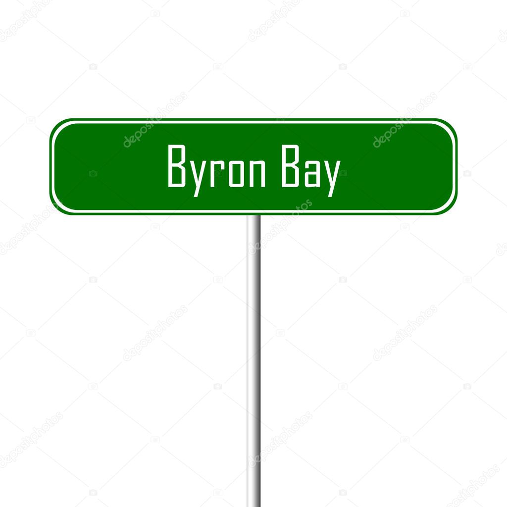 Byron Bay Town sign - place-name sign