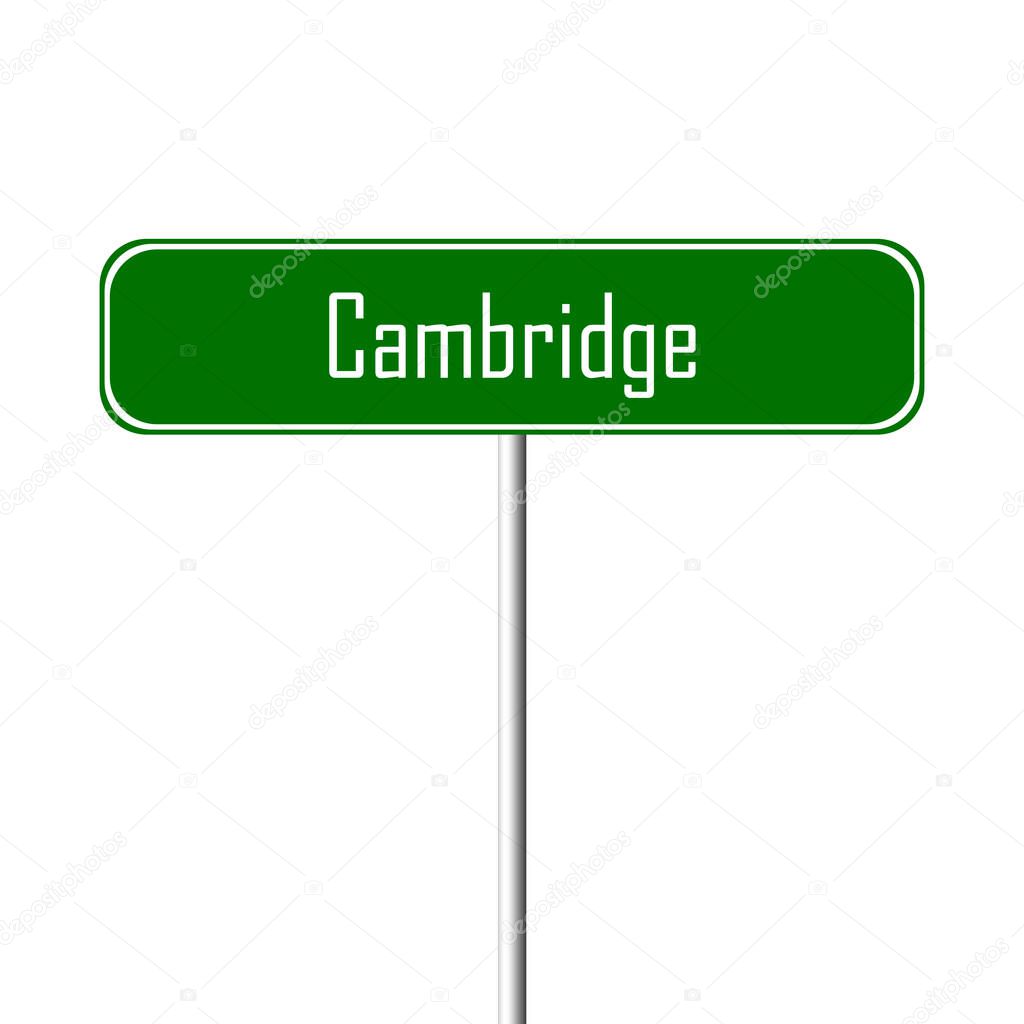 Cambridge Town sign - place-name sign