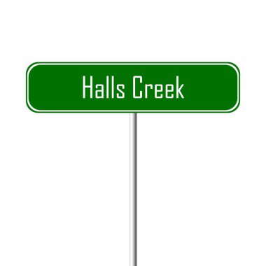 Halls Creek şehir işareti - yer-adı