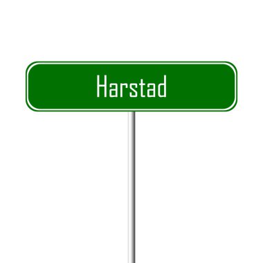 Harstad şehir işareti - yer-adı