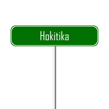 Hokitika şehir işareti - yer-adı