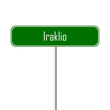 Iraklio şehir işareti - yer-adı