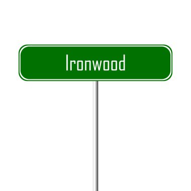Ironwood şehir işareti - yer-adı