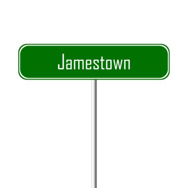 Jamestown şehir işareti - yer-adı