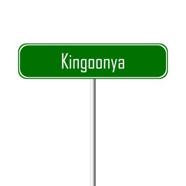 Kingoonya şehir işareti - yer-adı