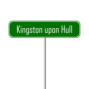 Bir Kingston upon Hull şehir işareti - yer-adı