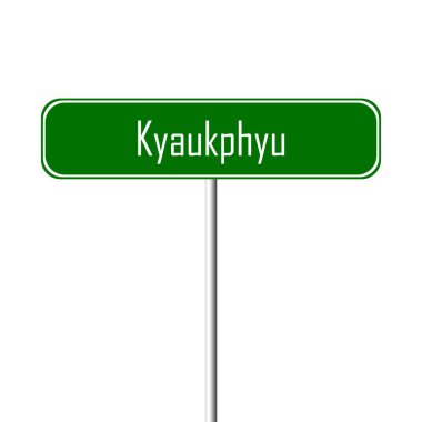 Kyaukphyu şehir işareti - yer-adı