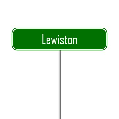 Lewiston şehir işareti - yer-adı