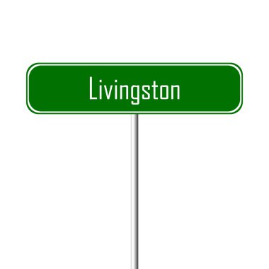 Livingston şehir işareti - yer-adı