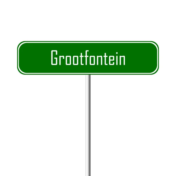 Grootfontein Місто Знак Назва Місця Знак — стокове фото