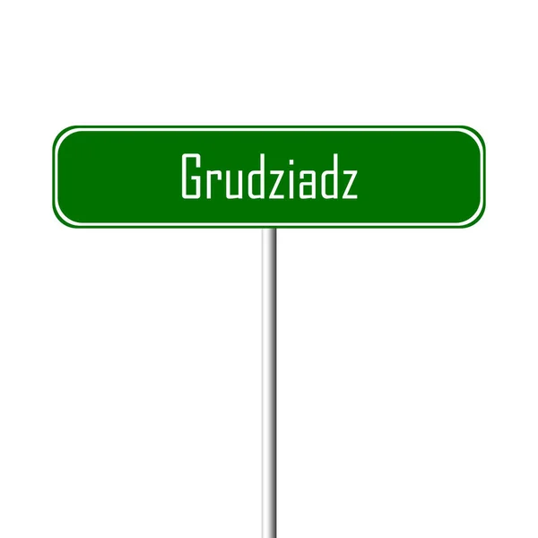 Grudziadz 镇标志地方 名字标志 — 图库照片