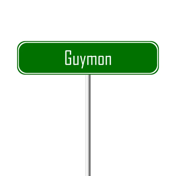 Місто Guymon Знак Назва Місця Знак — стокове фото