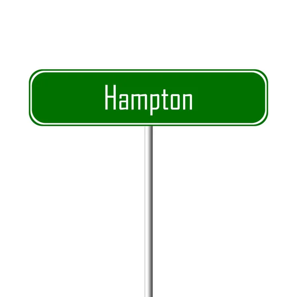Hampton Town Tecken Ortnamn Logga — Stockfoto