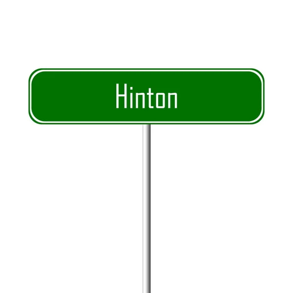 Hinton Město Místní Jméno Zaregistrovat — Stock fotografie