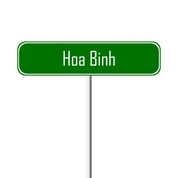 Hoa Binh Ortsschild Ortsschild — Stockfoto