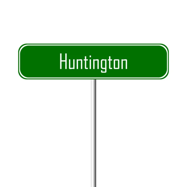 Huntingtons Staden Tecken Ortnamn Logga — Stockfoto