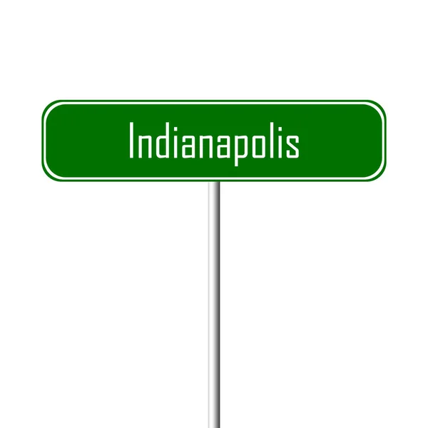 Indianapolis Staden Tecken Ortnamn Logga — Stockfoto