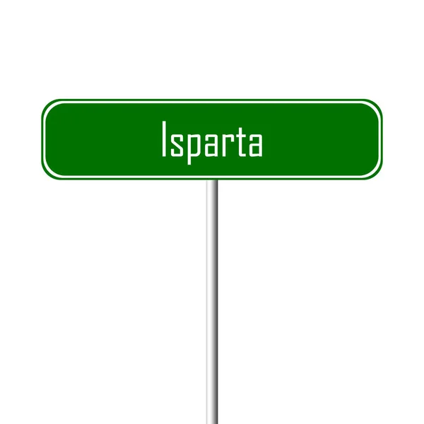 Isparta Cartello Della Città Cartello Con Nome Del Luogo — Foto Stock