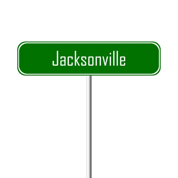 Placa Cidade Jacksonville Sinal Lugar Nome — Fotografia de Stock