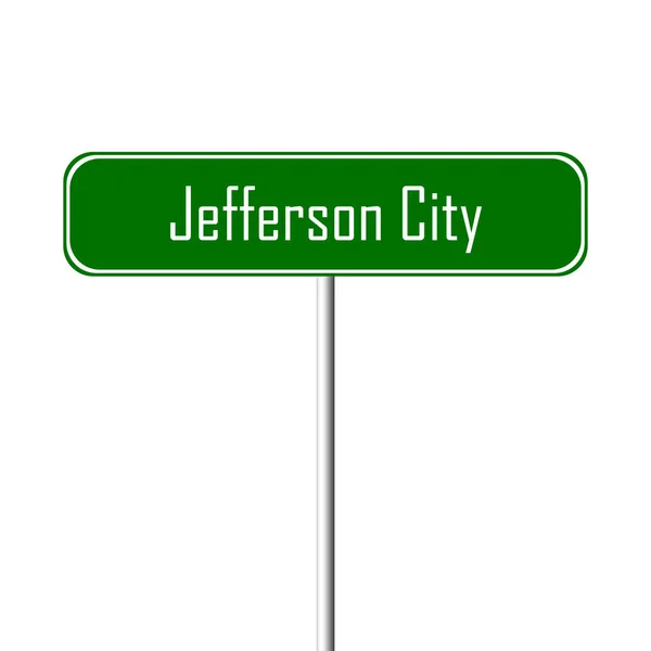 Jefferson City Town Tecken Ortnamn Logga — Stockfoto